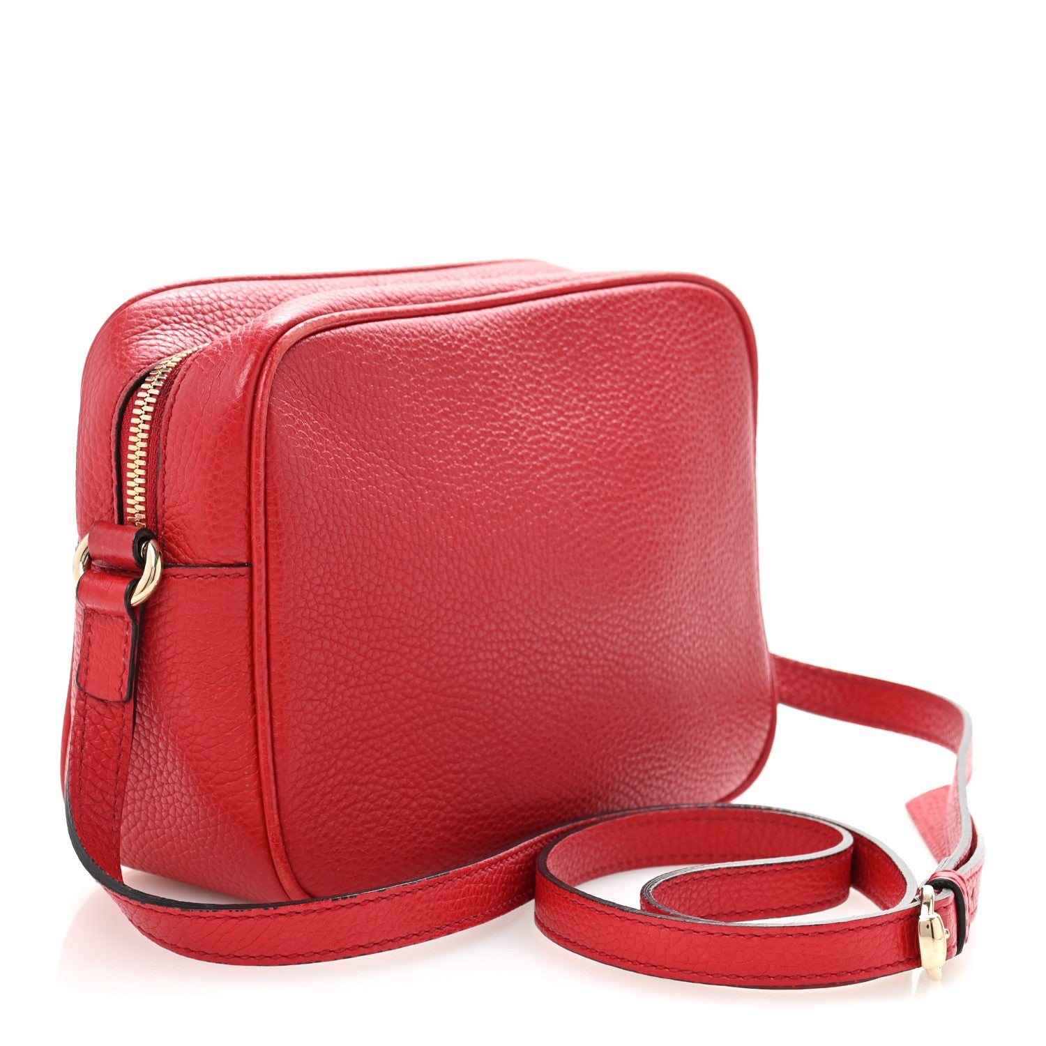 Gucci Pebbled Calfskin Small Soho Disco Bag Tabasco Red 3 of 12