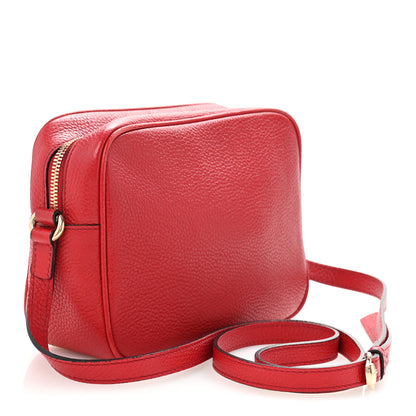 Gucci Pebbled Calfskin Small Soho Disco Bag Tabasco Red 3 of 12