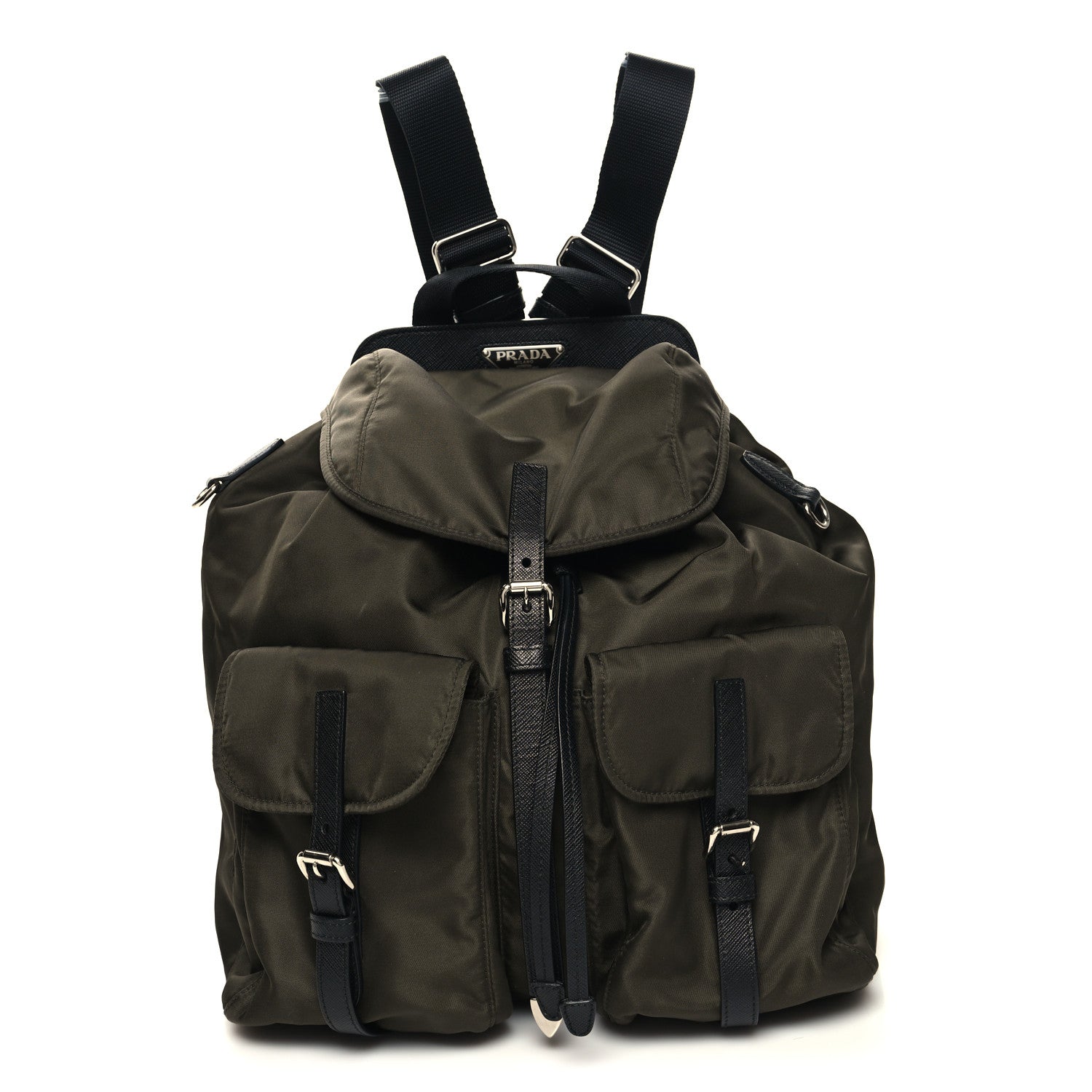 Prada Nylon Vela Saffiano Backpack Mimetico 1 of 9