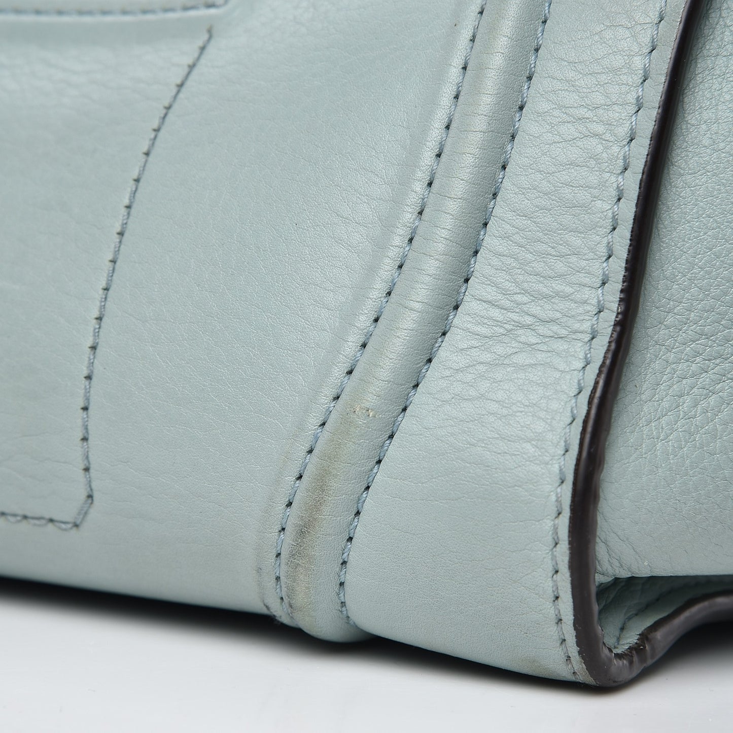 Supple Calfskin Medium Phantom Luggage Glacier