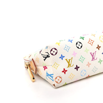 Louis Vuitton Monogram Multicolor Cosmetic Pouch White Litchi 7 of 8