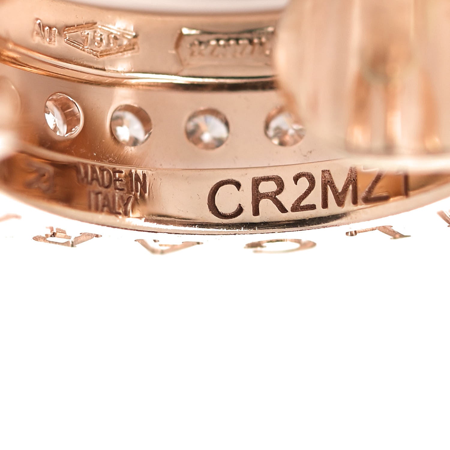 Bulgari 18K Rose Gold Diamond Small B.Zero1 Hoop Earrings 4 of 4