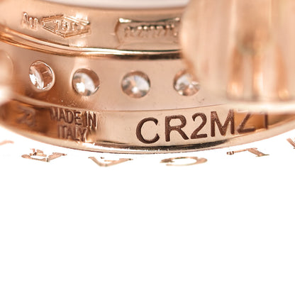 Bulgari 18K Rose Gold Diamond Small B.Zero1 Hoop Earrings 4 of 4