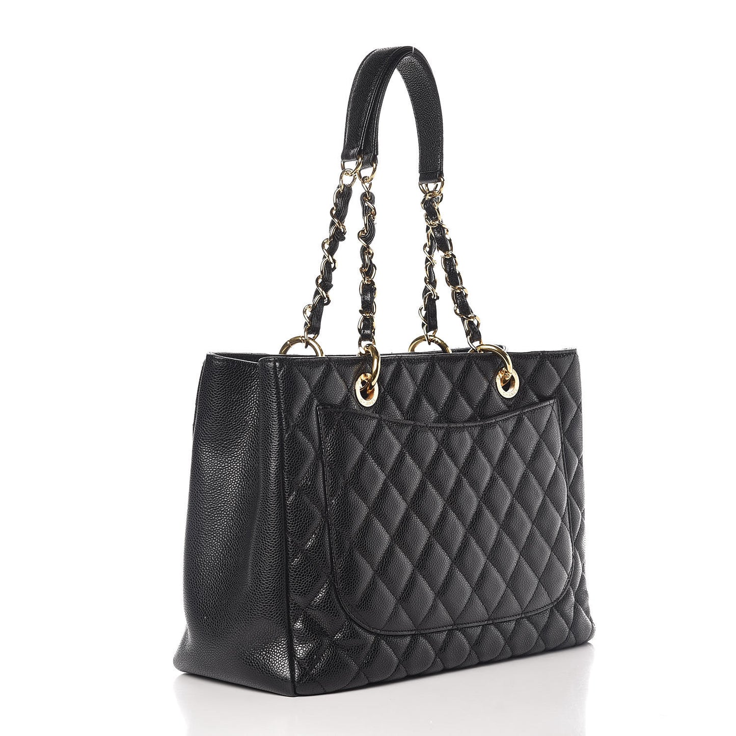 Caviar Quilted Grand Shopping Tote GST Black