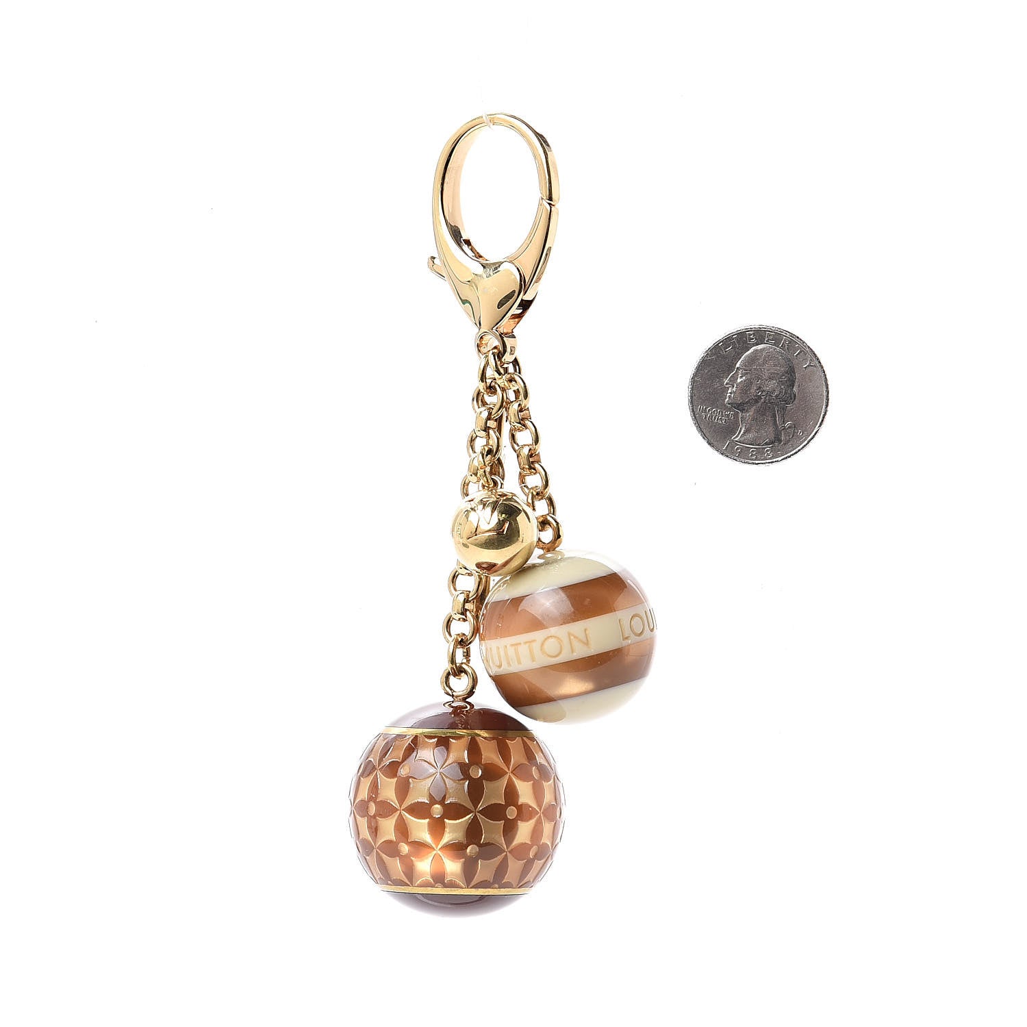 Louis Vuitton Mini Lin Croisette Bag Charm Beige 2 of 3