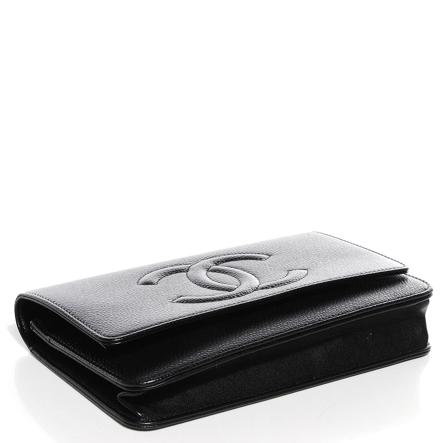 Chanel Caviar Timeless CC Wallet on Chain WOC Black 4 of 9