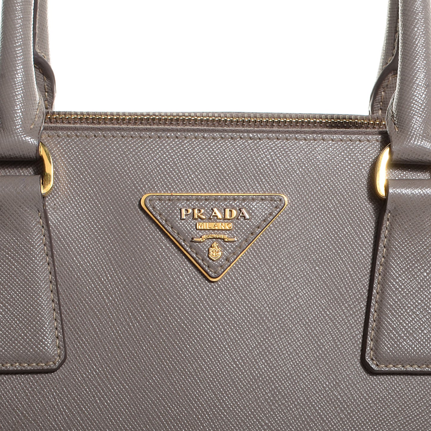 Saffiano Lux Large Double Zip Tote Argilla