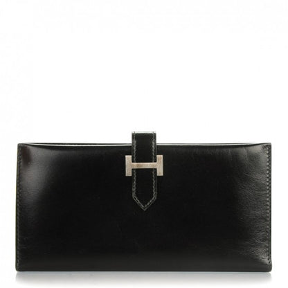 Hermes Box Bearn Gusset Wallet Black 1 of 7