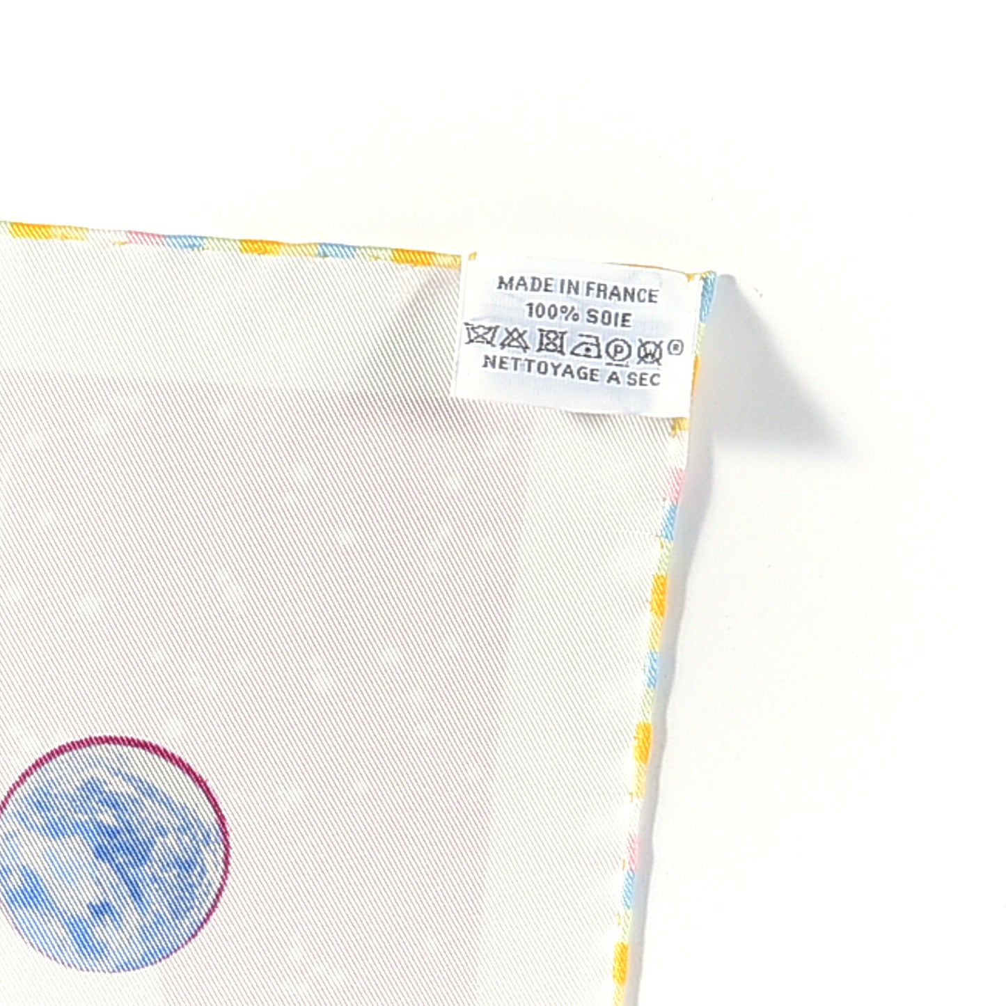 Silk Space Derby Scarf 90 Rose Pale Ciel Jaune