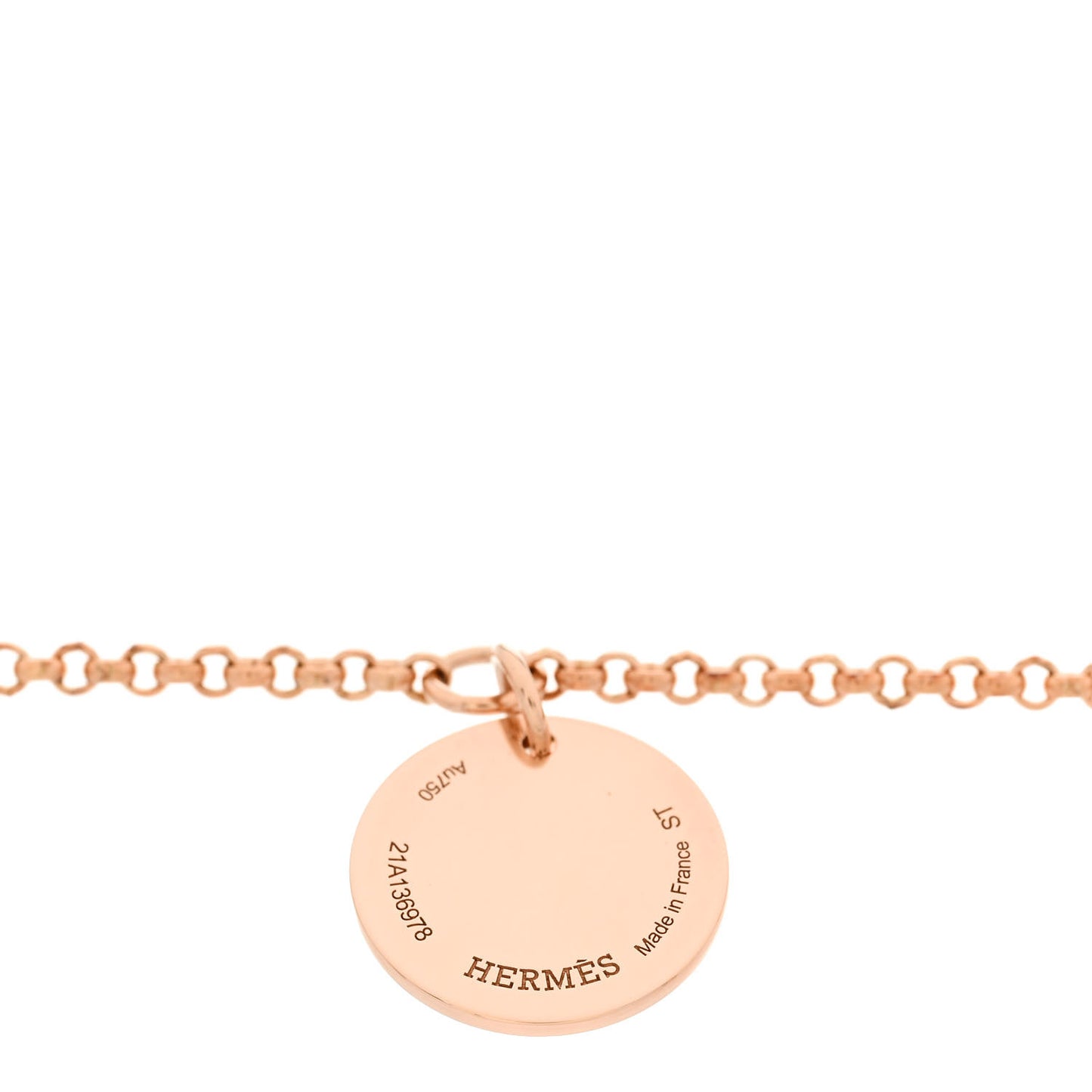 18K Rose Gold Diamond PM Ex-Libris Bracelet ST