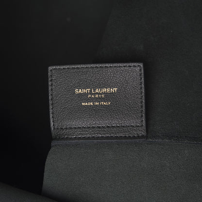 Saint Laurent Calfskin Large Shopping Tote Dark Green 10 of 11