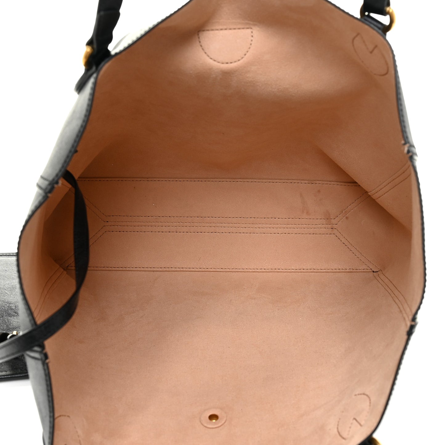New Sakai Calfskin Lux Medium Dahlia Tote Black