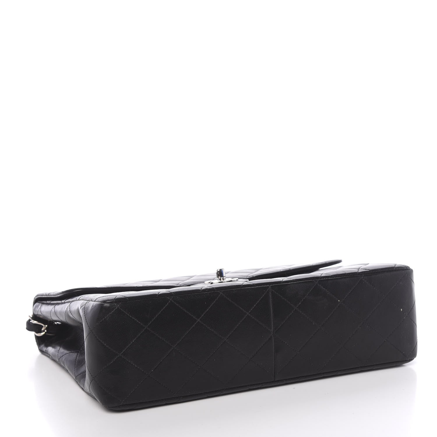 Chanel Lambskin Quilted Jumbo Single Flap Black 4 of 10