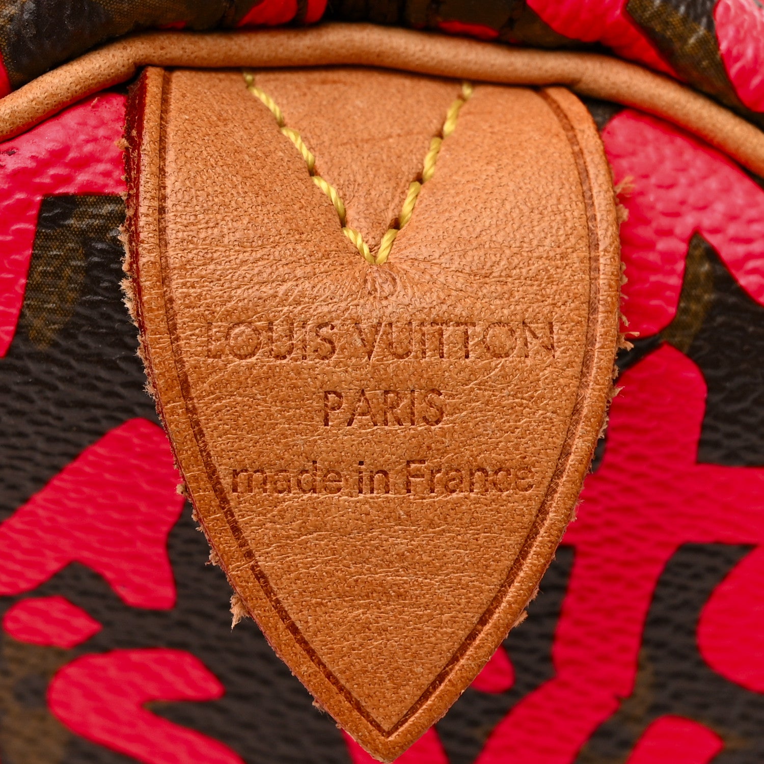 Louis Vuitton Monogram Graffiti Speedy 30 Fuchsia 6 of 11