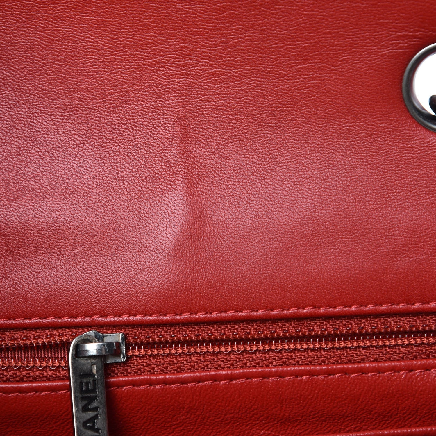 Chanel Lambskin Quilted Mini Rectangular Flap Red 7 of 8