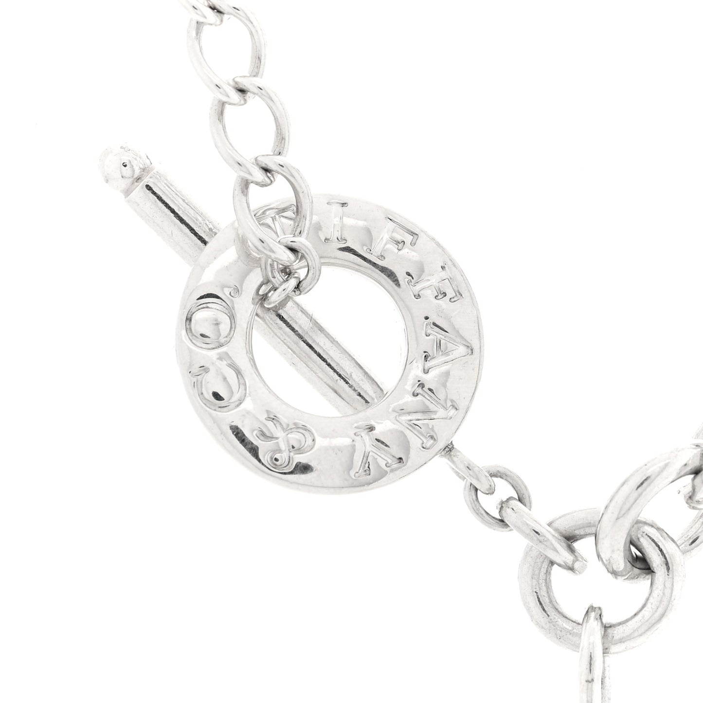 Sterling Silver Heart Tag Toggle Necklace