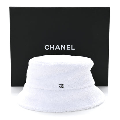 Chanel Terry Cloth CC Bucket Hat S White 9 of 9