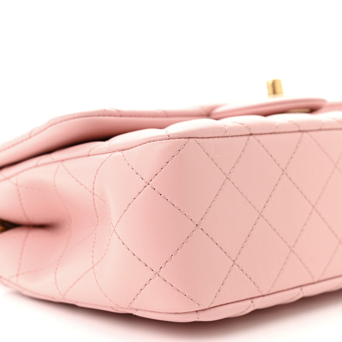 Lambskin Quilted Small Sweet Camellia Flap Light Pink
