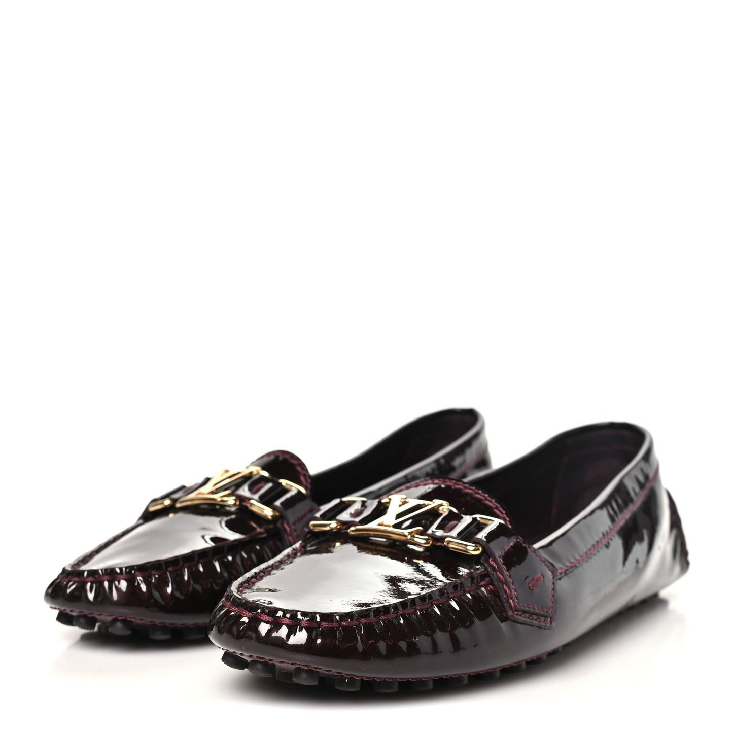 Patent Calfskin Oxford Loafers 40 Rouge Fauviste