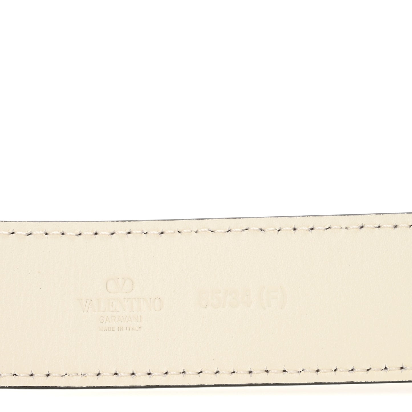 Calfskin VLogo The Bold Edition Belt 85 34 Light Ivory