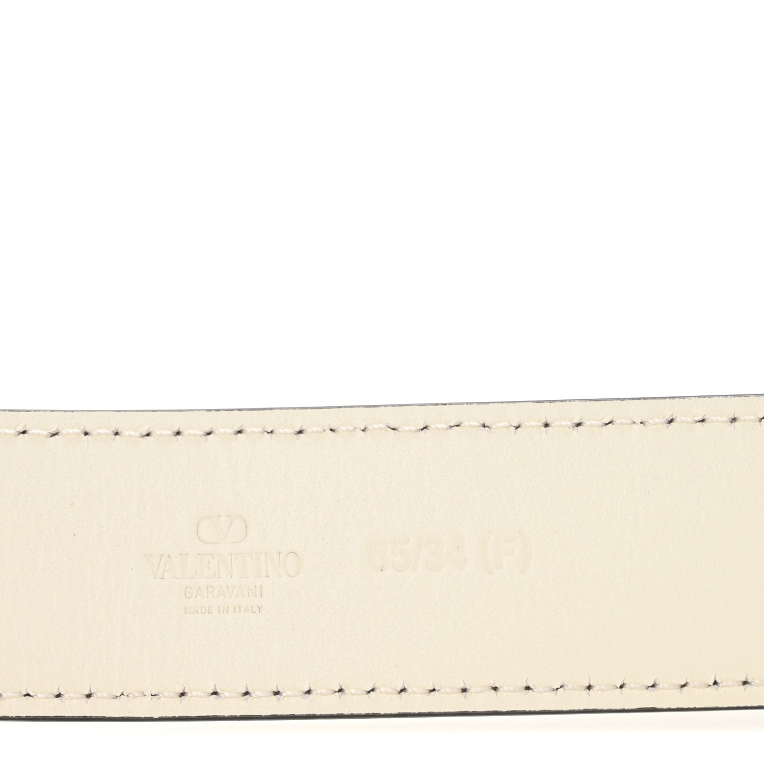 Valentino Garavani Calfskin VLogo The Bold Edition Belt 85 34 Light Ivory 4 of 6