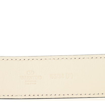 Valentino Garavani Calfskin VLogo The Bold Edition Belt 85 34 Light Ivory 4 of 6