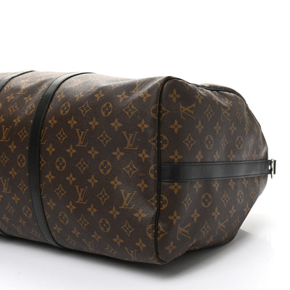 Louis Vuitton Monogram Macassar Keepall Bandouliere 55 8 of 13