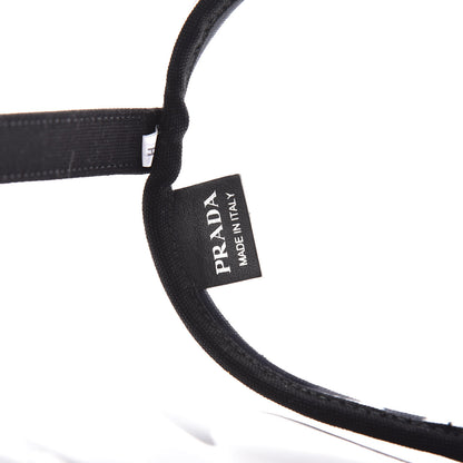 Prada Plexiglass Canapa Small Shopper Tote Black 6 of 9