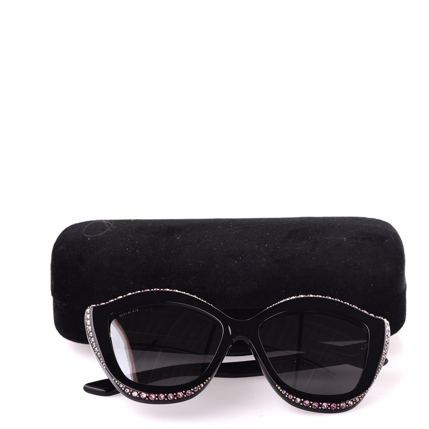 Crystal Cat Eye GG0118S Sunglasses Black
