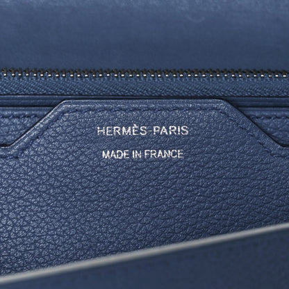 Hermes Evercolor Passant Long Wallet Bleu Brighton 7 of 9