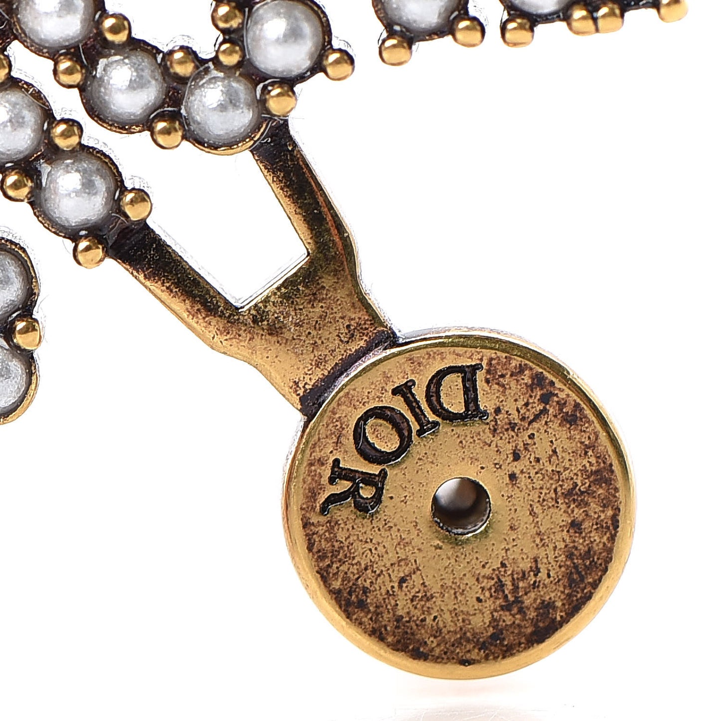 Metal Pearl J'adior Earrings Gold