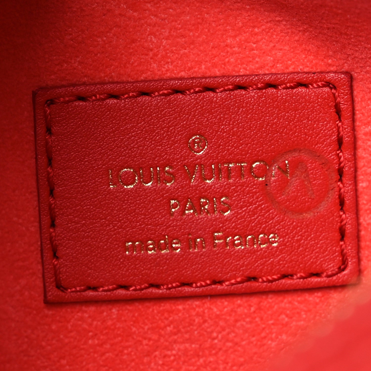 Louis Vuitton Calfskin Nanogram Embossed Loop PM Rouge 7 of 13