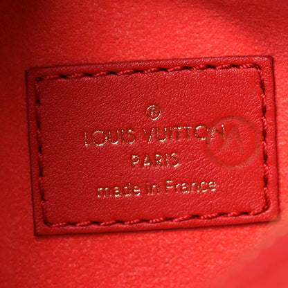 Louis Vuitton Calfskin Nanogram Embossed Loop PM Rouge 7 of 13