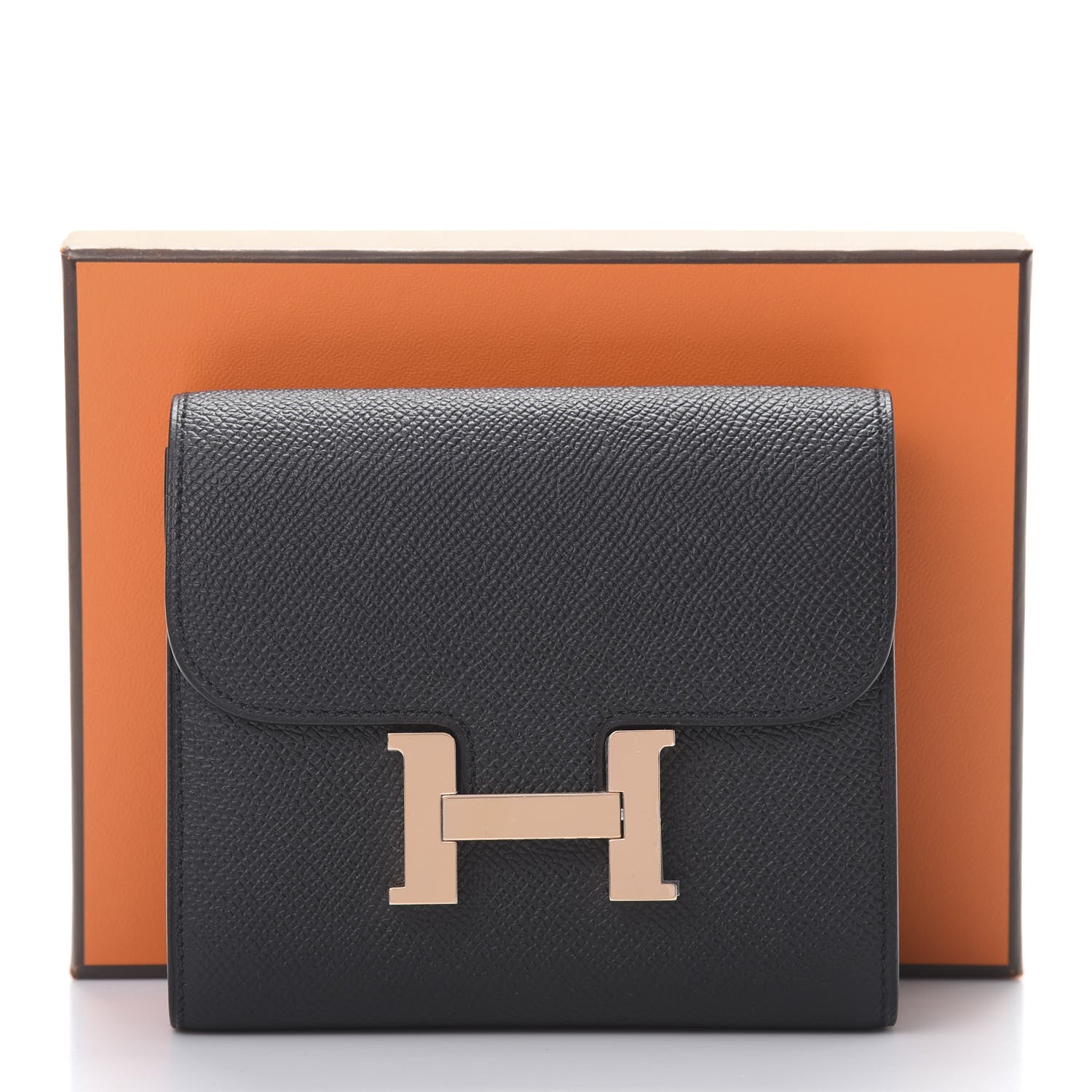Hermes Epsom Constance Compact Passant Wallet Black 9 of 9