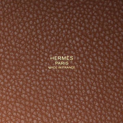 Hermes Taurillon Clemence Picotin Lock 22 MM Gold 6 of 9