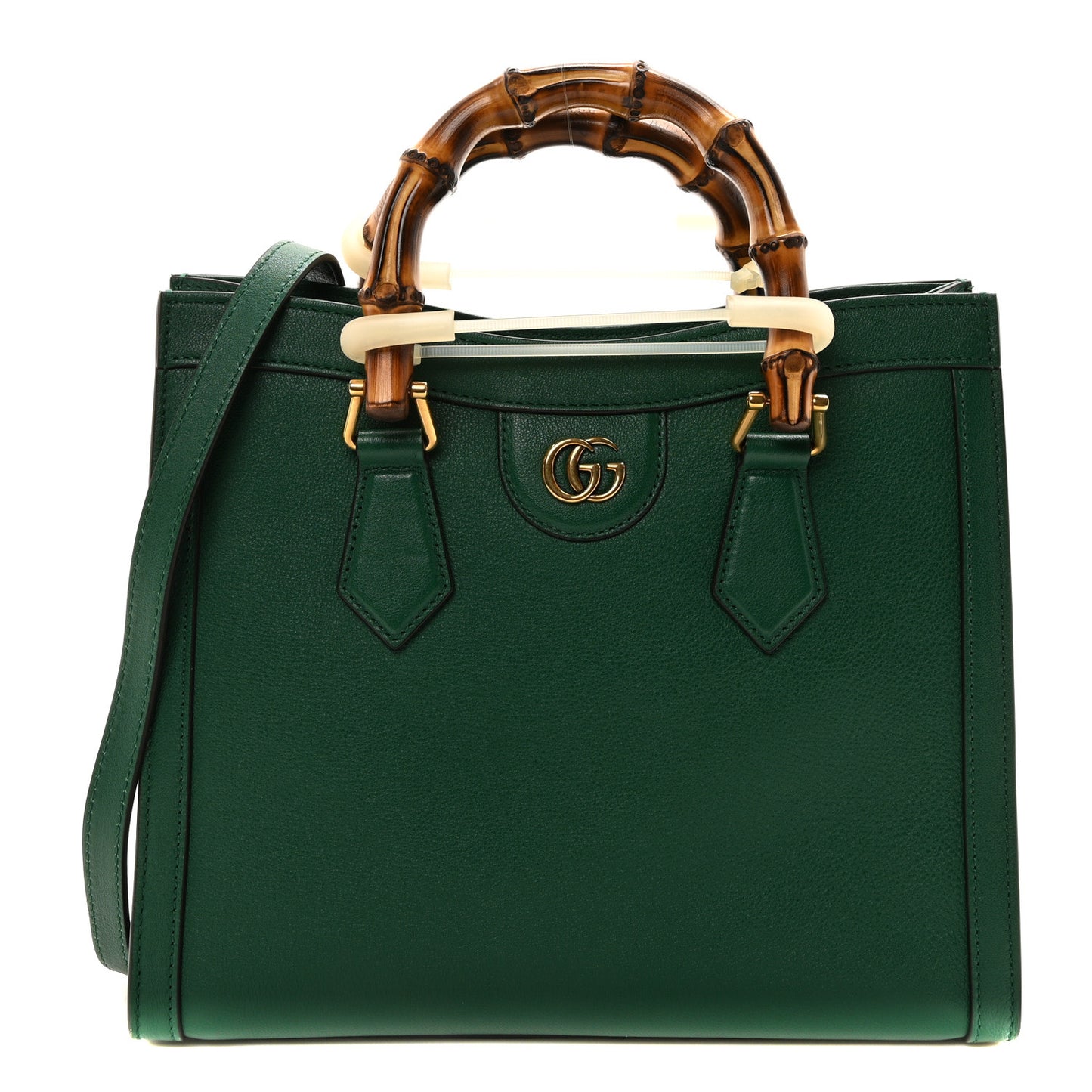 Wonka Grain Calfskin Small Diana Tote Bag Green Yellow Fluo