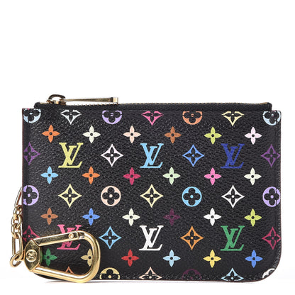 Louis Vuitton Monogram Multicolor Key Pouch Black Grenade 1 of 7
