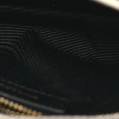 Saint Laurent Calfskin Y Quilted Monogram Toy Loulou Crossbody Bag Blanc Vintage 6 of 13