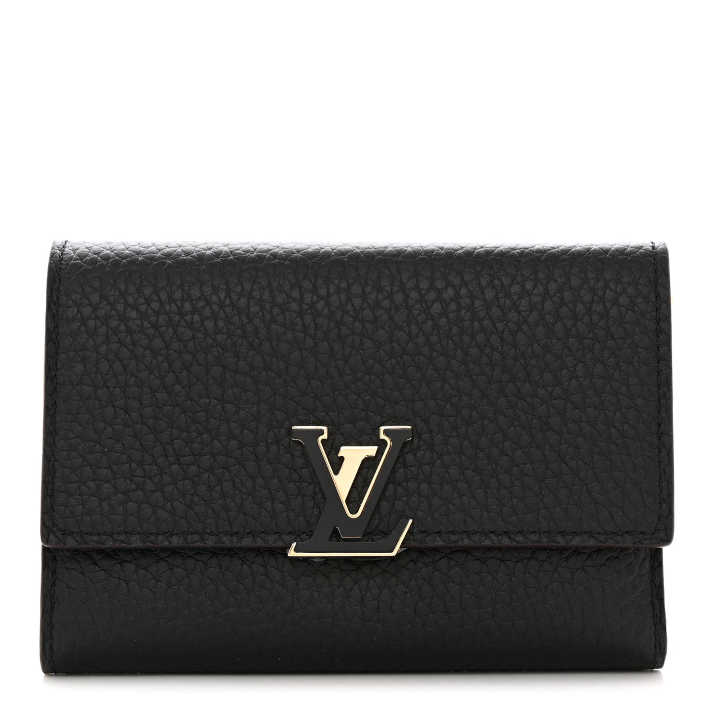 Taurillon Capucines Compact Wallet Black