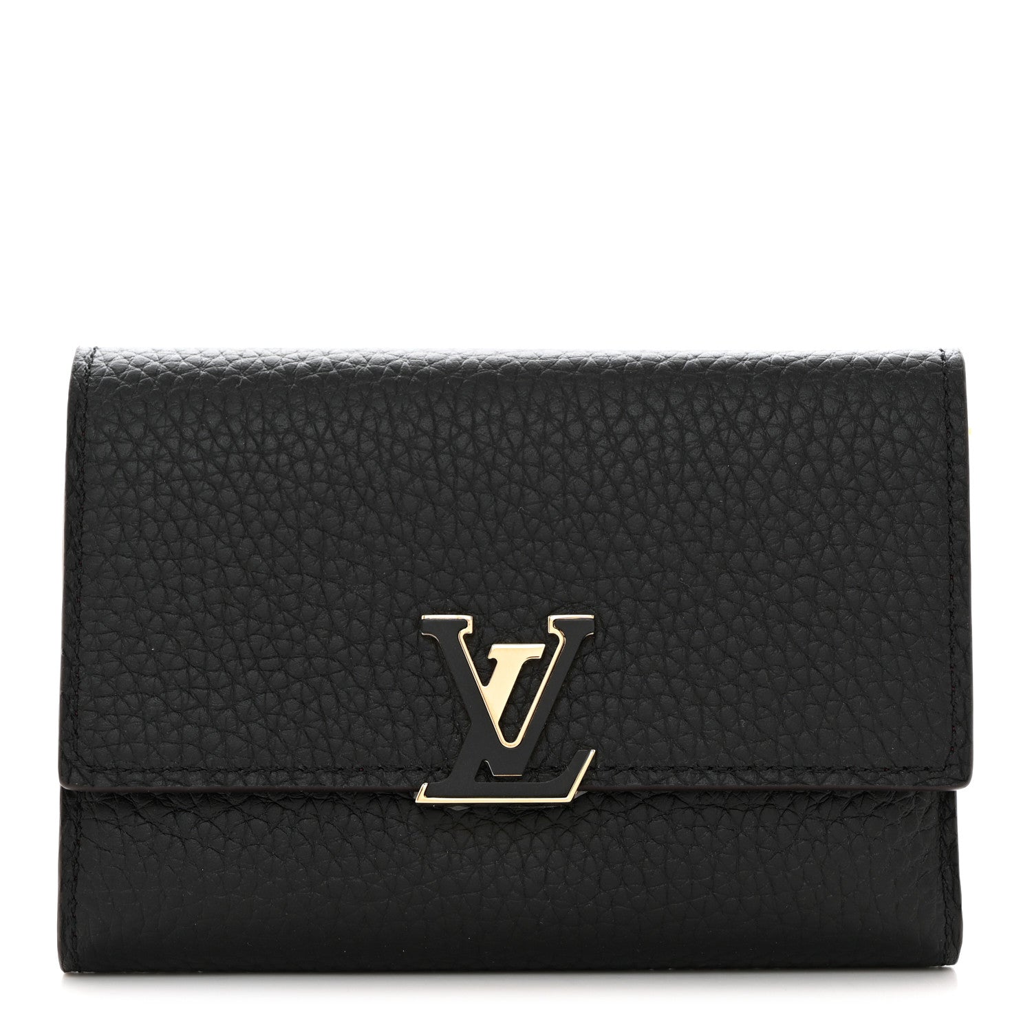Louis Vuitton Taurillon Capucines Compact Wallet Black 1 of 6