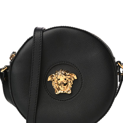 Versace Calfskin La Medusa Round Camera Bag Black 7 of 9