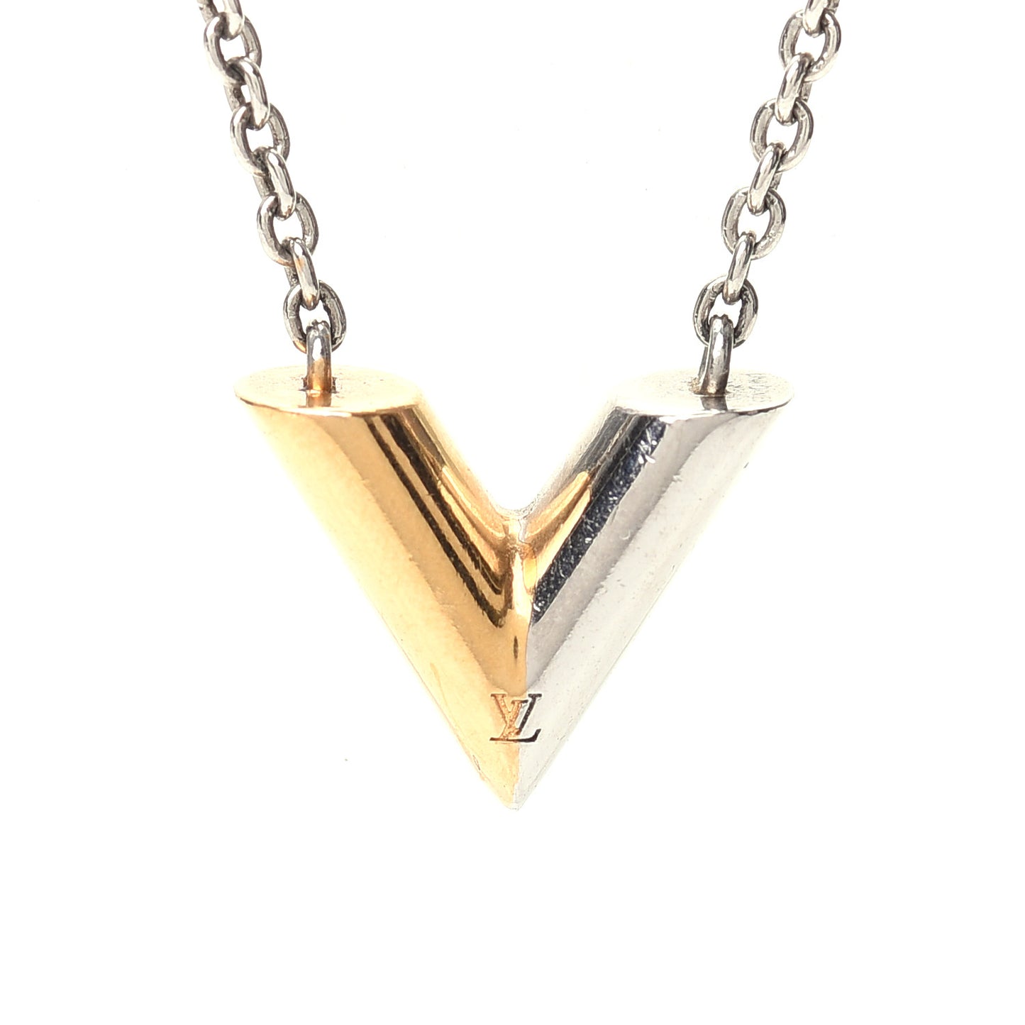 Essential V Necklace Silver Gold