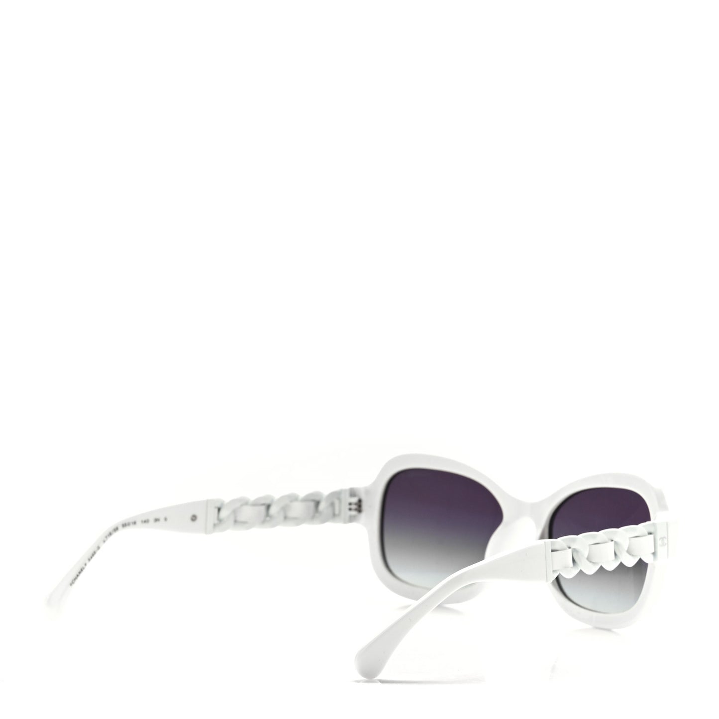 Acetate Chain Sunglasses 5465-Q White