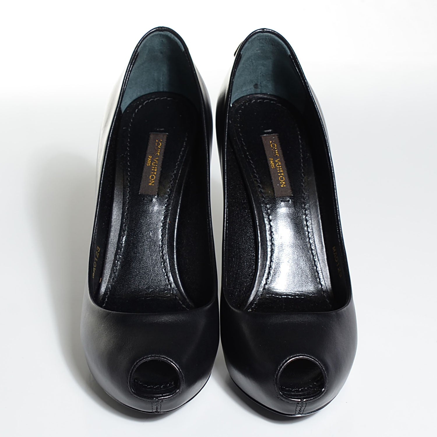 Louis Vuitton Smooth Calfskin Oh Really Peep Toe Pumps 36 Black 2 of 7