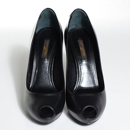 Louis Vuitton Smooth Calfskin Oh Really Peep Toe Pumps 36 Black 2 of 7