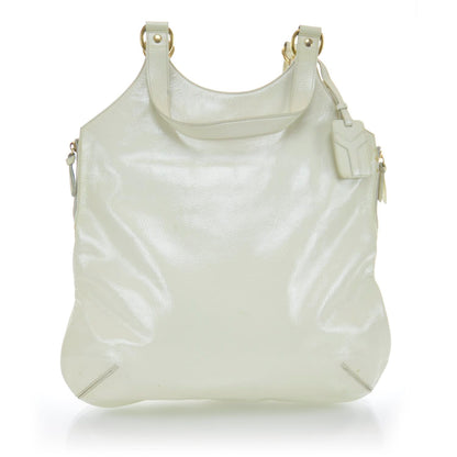 Saint Laurent Patent Tribute Tote Ivory 3 of 14