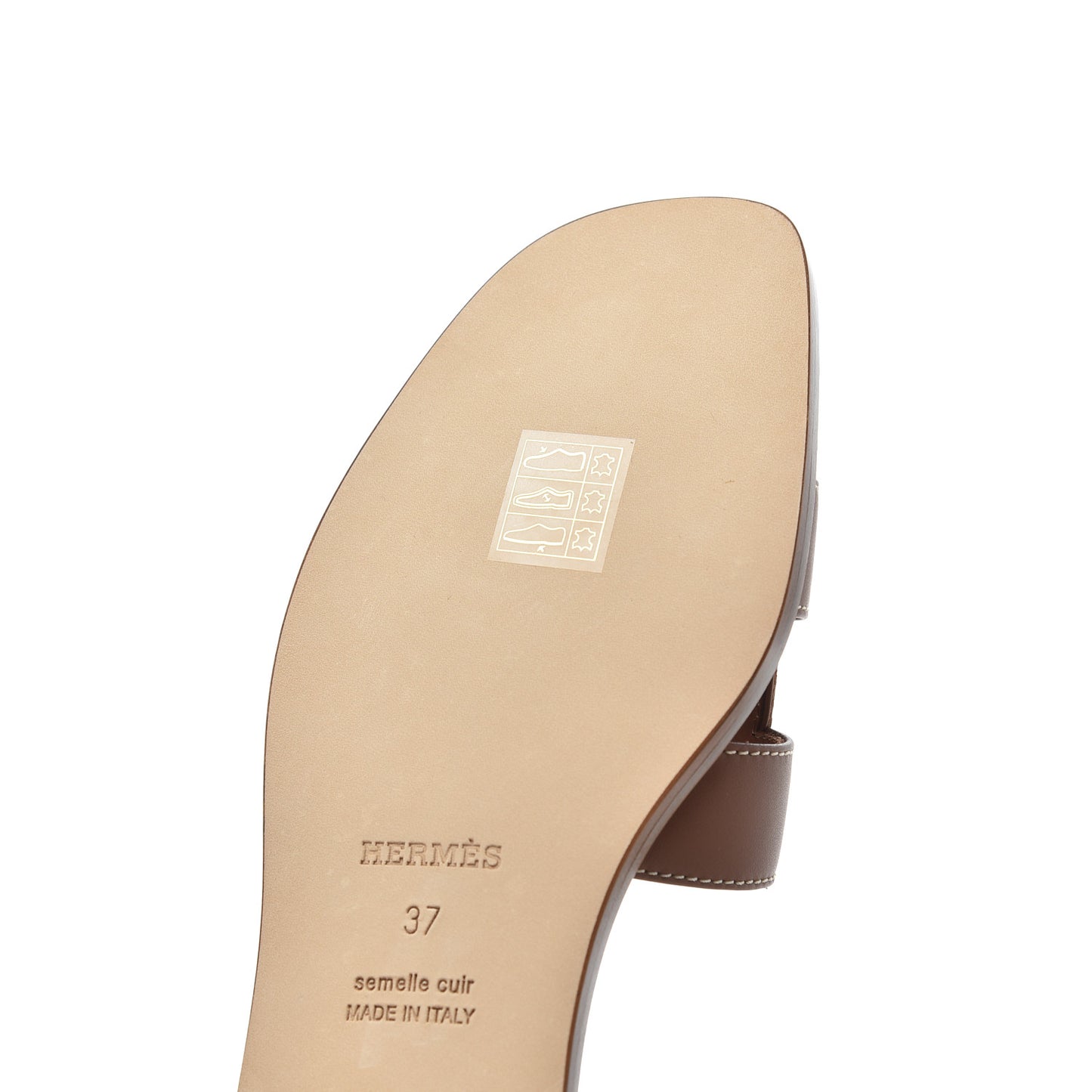 Box Calfskin Oran Sandals 37 Gold
