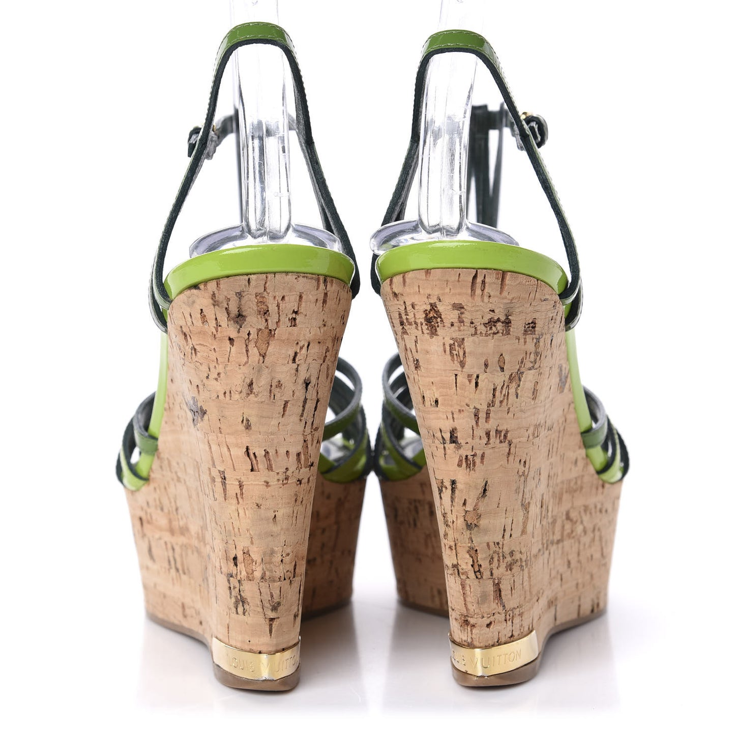 Patent Cork Summertime Wedges 36 Green