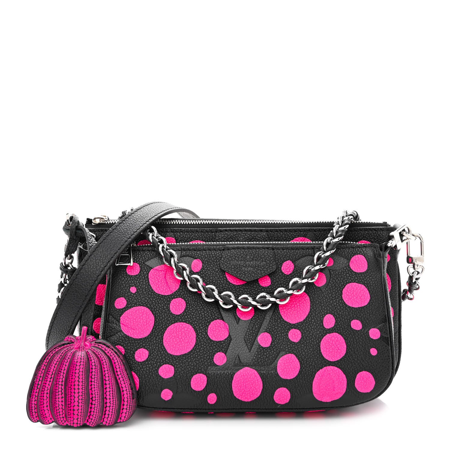 Louis Vuitton LV X YK Empreinte Multi Pochette Accessories Black Fuchsia 1 of 11