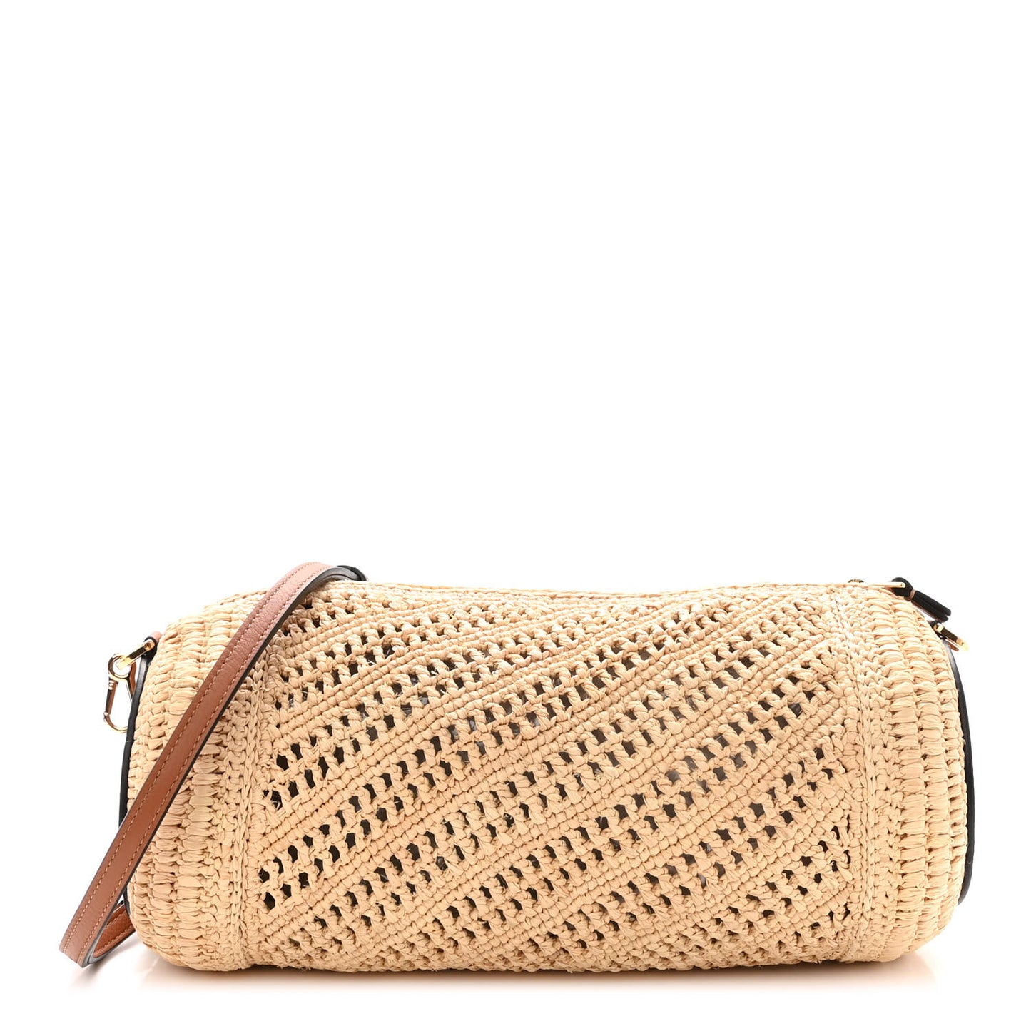 Raffia Paula's Ibiza Bracelet Pouch Natural Brown